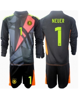 Germania Manuel Neuer #1 Portiere Maglia Gara Casa Repliche Europei 2024 Bambino Maniche Lunghe